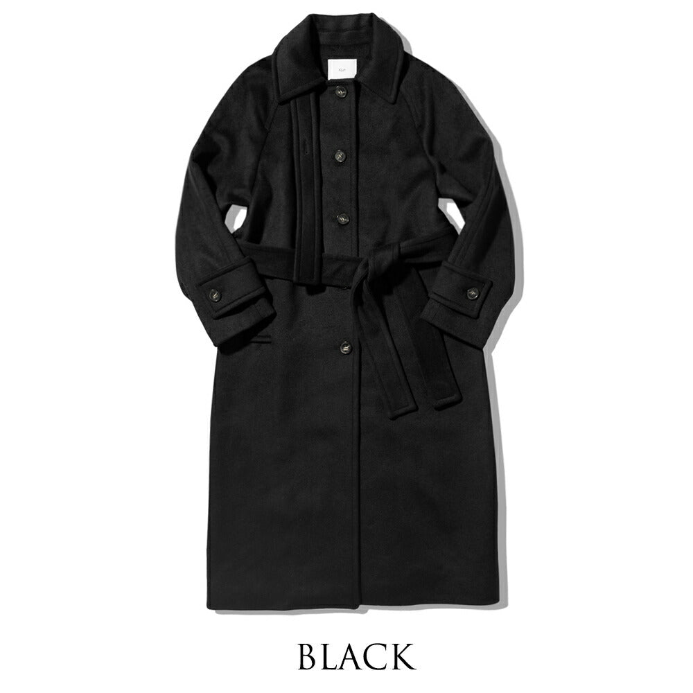 キジュン KIJUN ロングコート レディース ウール コート Wool Balmacaan Coat 254WOTCOM02