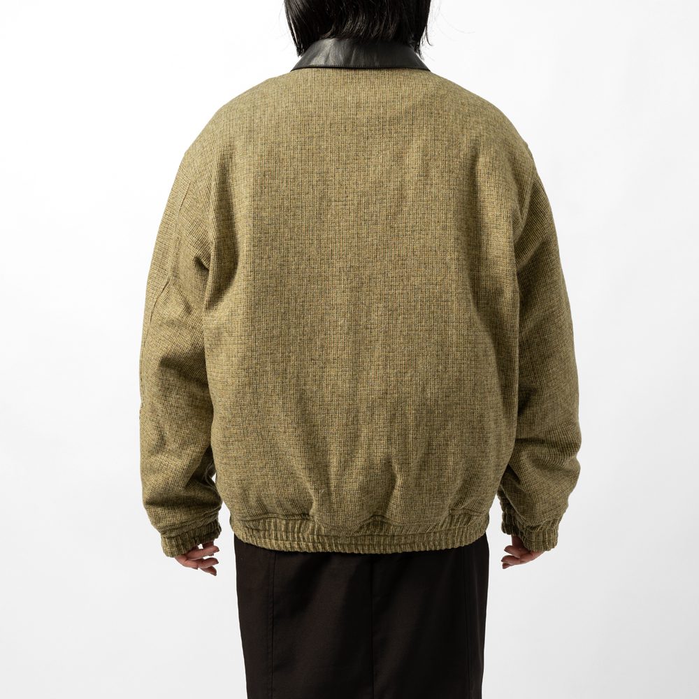 キジュン KIJUN レザー切替ブルゾン チェック レディース ジャケット アウター Mark Blouson 254WTPKNM01