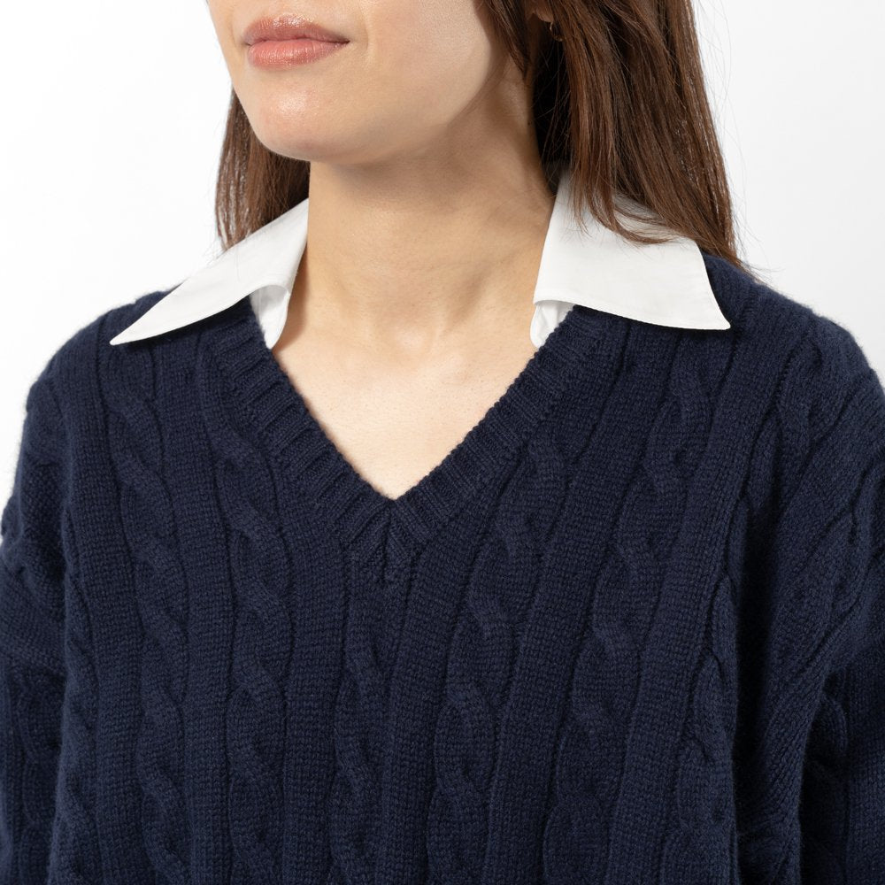 キジュン KIJUN Vネックニット セーター レディースShirt Collar V-Neck Knit 254WTPKNM01