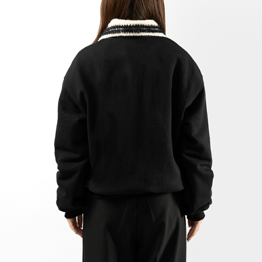 キジュン KIJUN スウェット ハーフジップ レディース Crochet Collar Half Zip-Up Pullover 254WTPSWM01