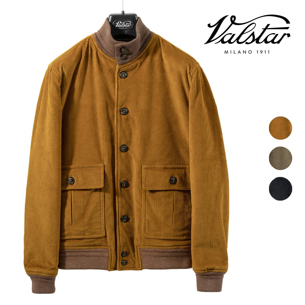 ヴァルスター VALSTAR ヴァルスタリーノ 407A.D074 コーデュロイ ブルゾン 25AW 秋冬 PADDED VALSTARINO パデッド 中綿 バルスター バルスタリーノ メンズ アウター イタリア ジャケット ブルゾン ショート丈 アウター インポート