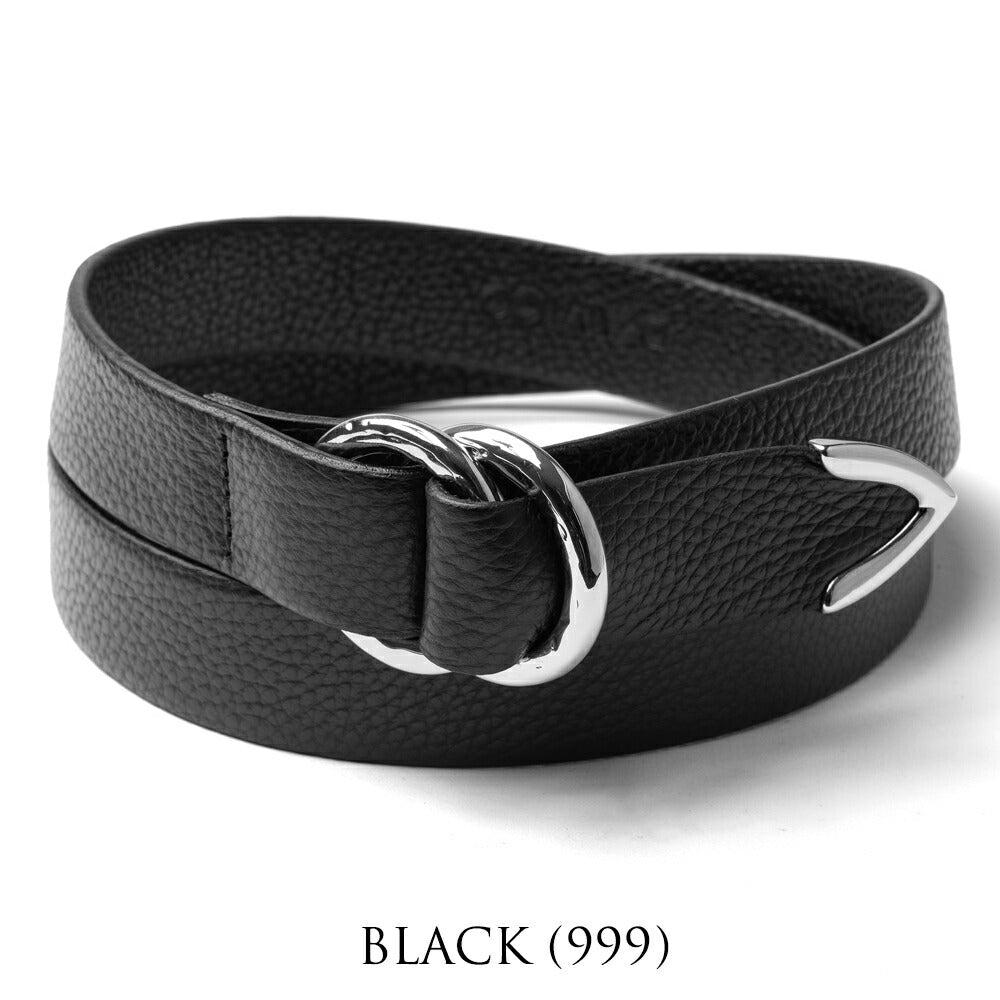 D'AMICO ダミーコ リングベルト プンターレ シルバーバックル レザー ACU2452 ブラック ダークブラウン Andrea D'AMICO アンドレアダミコ メンズベルト メンズ ベルト 垂らす 本革 牛革 レザーベルト 男性用ベルト カジュアル ドレス ビジネス イタリア インポート