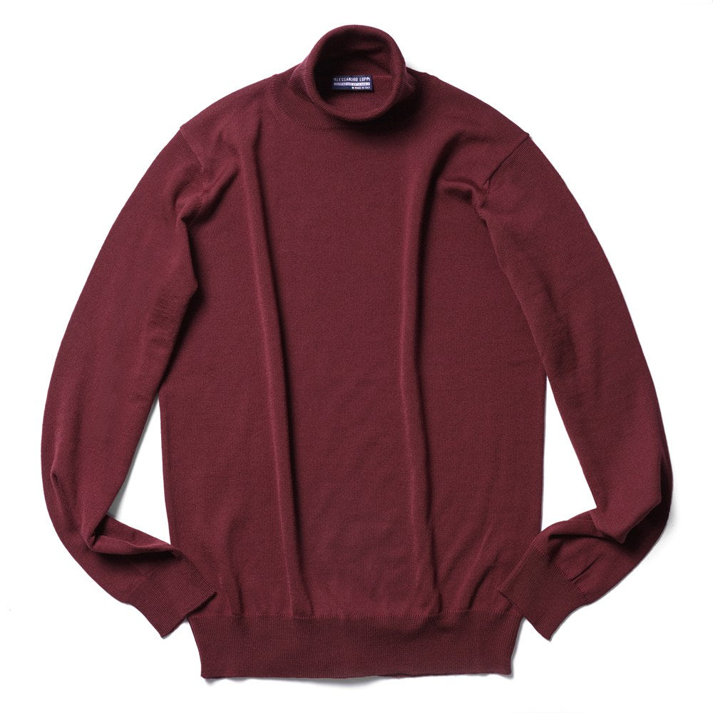 アレッサンドロルッピ ALESSANDRO LUPPI タートルネック ニット 25AW メンズ エクストラファインメリノウール 1224 ハイネックセーター メンズセーター メンズニット 薄手 シンプル カラー 薄手ニット ハイネック メリノウール インナー