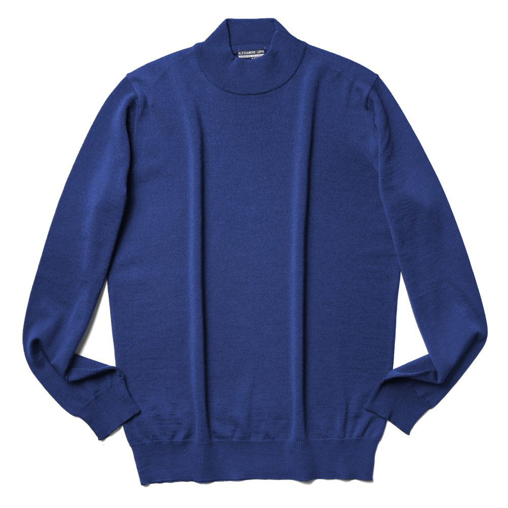 アレッサンドロルッピ ALESSANDRO LUPPI モックネック ハイネック ニット 1222 25AW メンズ ハイゲージ ウールニット エクストラファインメリノウール モックネックニット セーター 長袖 ブルー ブラック ネイビー ホワイト ワイン ブラウン グレー ベージュ