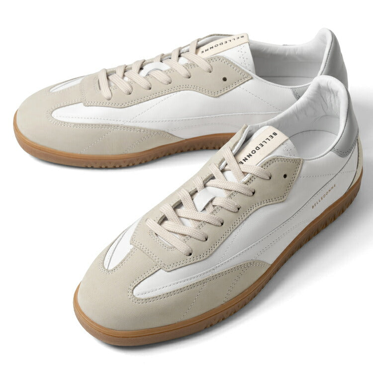 ベルドンヌ BELLEDONNE スニーカー B7 ジャーマントレーナー スエード ホワイト WHITE 白 レザー メンズ スポーツ スニーカー フランス プレミアム ラグスポ シンプル ブランド 本革 きれいめ 革スニーカー 高級スニーカー メンズスニーカー インポート