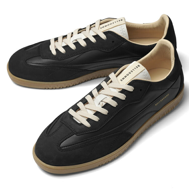 ベルドンヌ BELLEDONNE スニーカー B7 ジャーマントレーナー スエード ブラック BLACK 軽量ソール レザー メンズ スポーツ スニーカー フランス プレミアム ラグスポ シンプル ブランド 本革 革スニーカー 高級スニーカー 黒スニーカー メンズスニーカー インポート