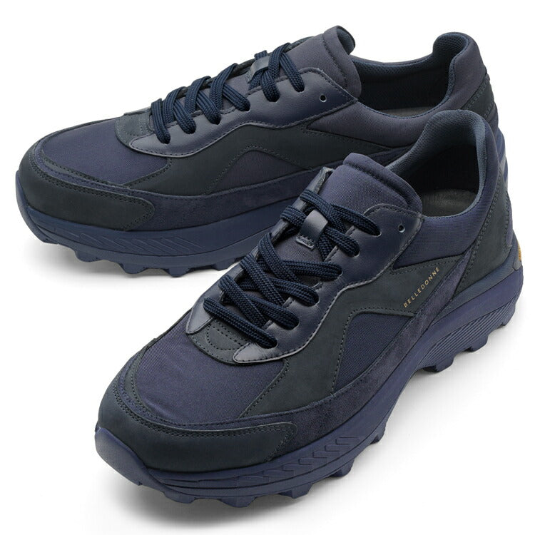 ベルドンヌ BELLEDONNE スニーカー B9 トレイルシューズ ネイビー NAVY ハイテク ナイロン レザー 本革 ビブラムソール メンズ スニーカー フランス プレミアム ラグスポ シンプル ブランド 本革 高級スニーカー メンズスニーカー インポート