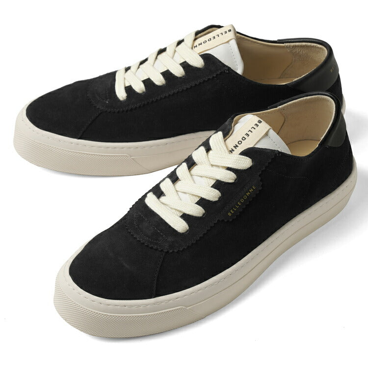 ベルドンヌ BELLEDONNE スニーカー B3 スエード ブラック MONOCHROME / BLACK レザー メンズ スポーツ スニーカー フランス プレミアム ラグスポ シンプル ブランド 本革 きれいめ 革スニーカー 高級スニーカー 黒いスニーカー 黒スニーカー メンズスニーカー