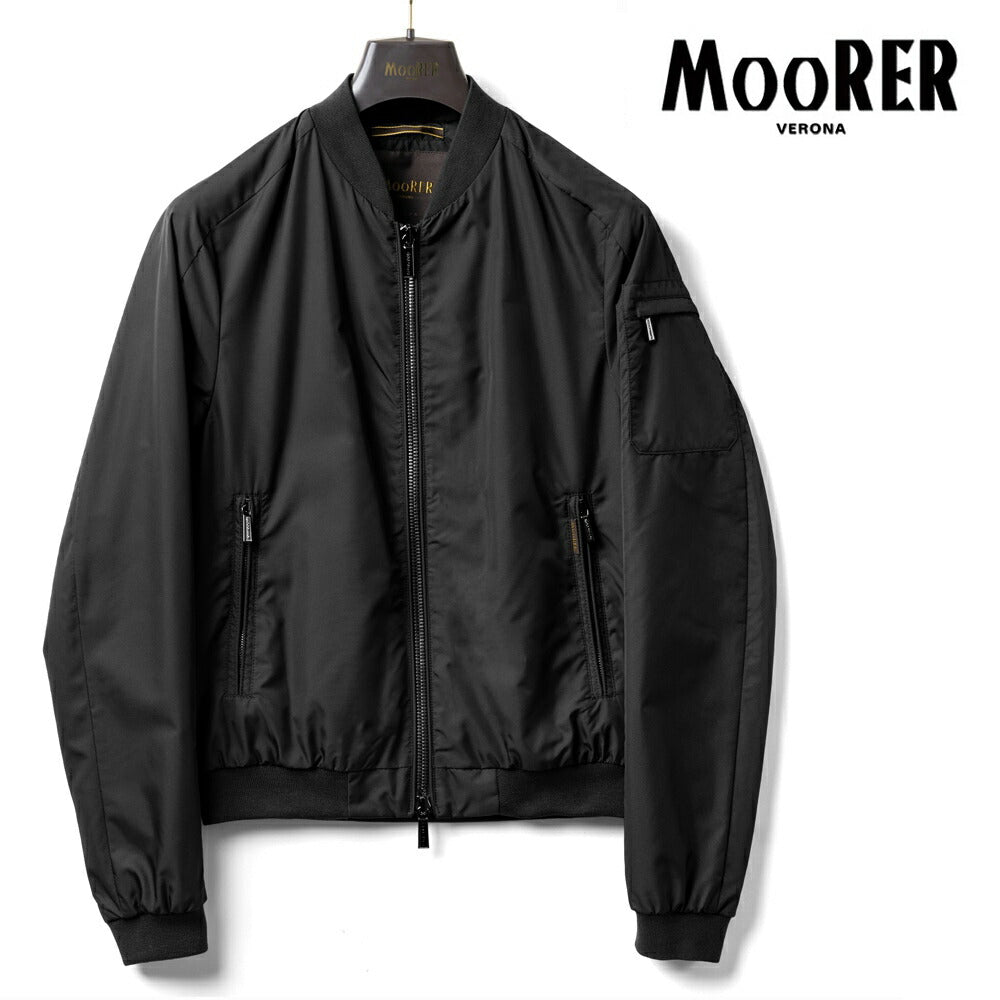 ムーレー MOORER ボンバージャケット CORELLI-WK ma-1 メンズライトアウター ma1 薄手 ブルゾン メンズ コレッリ ミリタリージャケット ライトアウター ブランド ナイロン ミリタリー アウター エムエーワン メンズアウタージャケット NERO ブラック