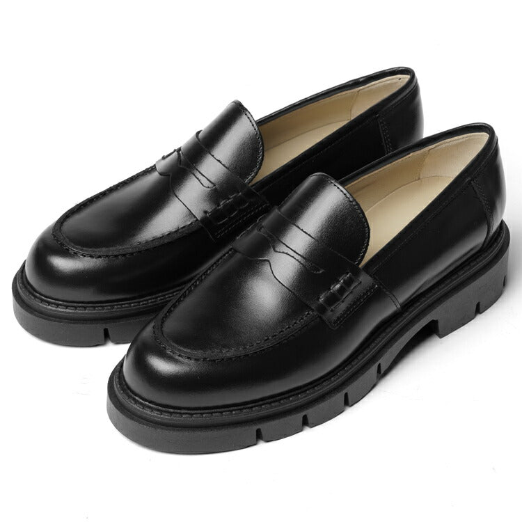 コルソローマ 9 CORSO ROMA 9 ローファー 厚底 OLGA262 レザー NERO ブラック NAPPA コルソローマノーベ BLACK コインローファー 厚底ソール トラックソール タンクソール レディース シンプル 大人 本革 レザーシューズ 歩きやすい 厚底ローファー イタリア インポート