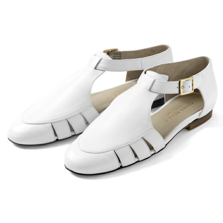 コルソローマ 9 CORSO ROMA 9 グルカサンダル MEX897 レザー NAPPA サンダル ホワイト 白 BIANCO フラット ぺたんこ ストラップ コルソローマノーベ クッションインソール レザーサンダル レディース レディースサンダル 春夏 夏 歩きやすい 大人 本革 ブランド品 上品