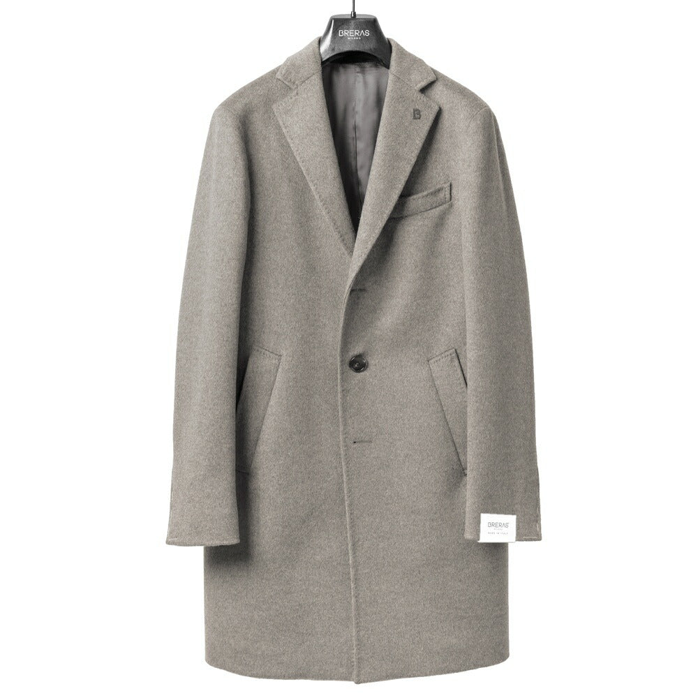 ブレラス BRERAS カシミア チェスターコート シングル DUBLINO-C909 25AW 25秋冬 テーラード コート カシミヤ メンズ ビジネス ブランド アンフィニッシュ センターベンツ 高級 クラシコ イタリア