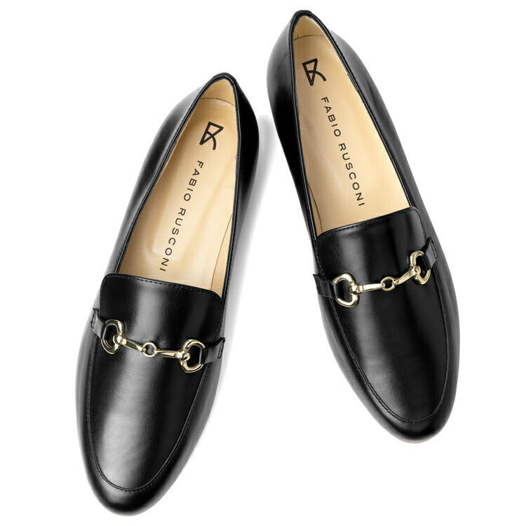 ファビオルスコーニ fabio rusconi ローファー 5015 NATUR レザー 本革レディース靴 ブラック フラット ビット レディース ビットローファー レザーシューズ 本革 柔らかい 大人 パンプス ぺたんこシューズ ぺたんこ 疲れない ローヒール
