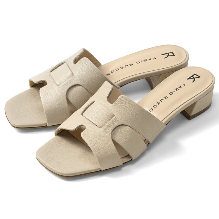 【アウトレット特価】ファビオルスコーニ fabio rusconi サンダル 7021 DOLLARINO レザー ヒール 本革 レディース ベージュ SAND レザーサンダル 柔らかい 大人 レディースサンダル 春夏 夏 歩きやすい ブランド おしゃれ 疲れない ローヒール カーフレザー