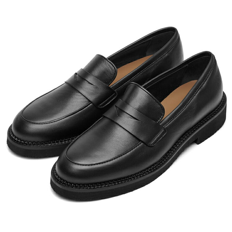 ファビオルスコーニ fabio rusconi ローファー 厚底 RC4965 MADRID NERO レザー ブラック レディース コインローファー 厚底ソール NAPPA レザーシューズ シンプル 本革 柔らかい 疲れない 歩きやすい 厚底ローファー レディース靴 イタリア