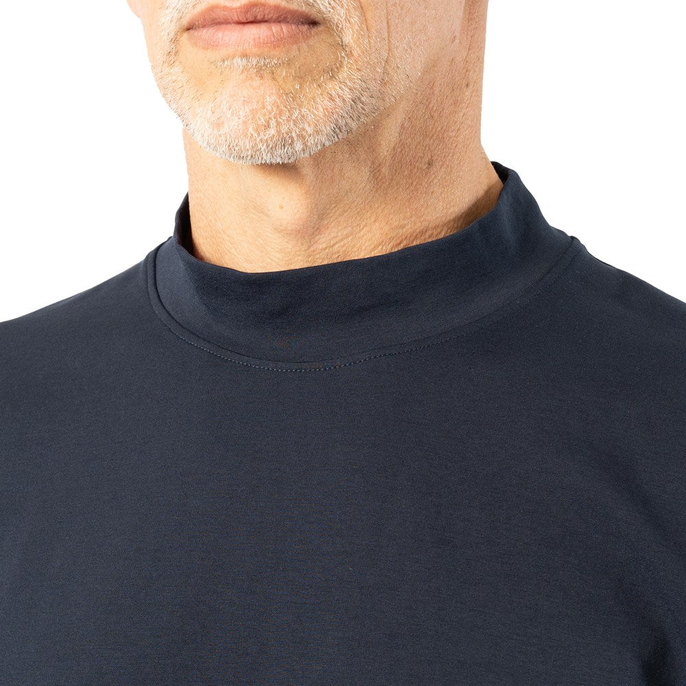 イーヴォ HEVO モックネック長袖Tシャツ オーバーサイズ MONACIZZO ホワイト ブラック ネイビー