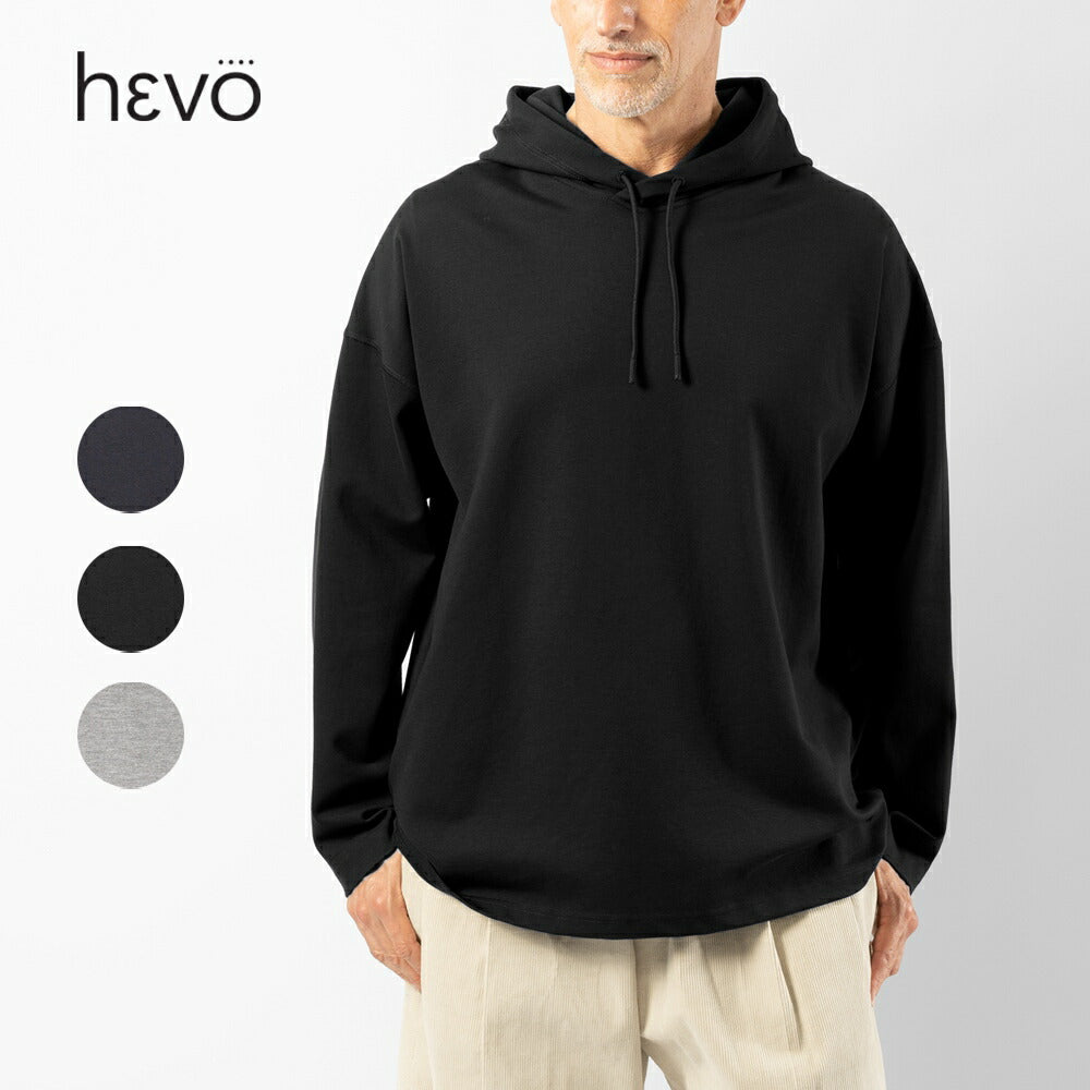 イーヴォ HEVO スウェットフーディ オーバーサイズ TUGLIEL ブラック ネイビー グレージュ