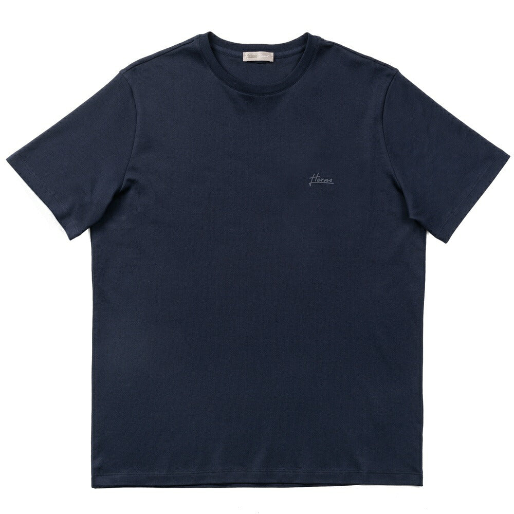 ヘルノ HERNO Tシャツ クルーネック JG00023UR ネイビー カーキ リゾートライン メンズ Tシャツ イタリア カットソー 高級Tシャツ ハイブランド 半袖