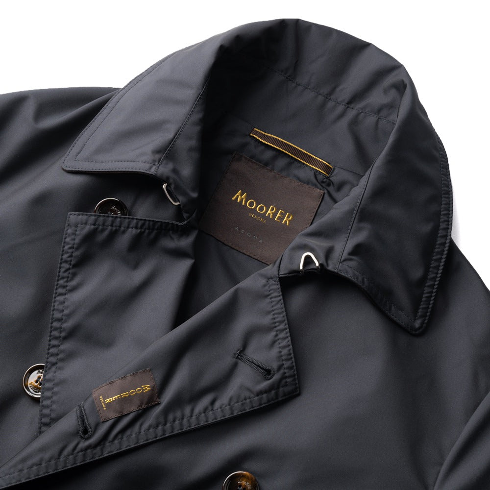 【返品不可】ムーレー moorer トレンチコート ナイロン melfi-wk / blu ネイビー / avorio アイボリー ライトコート スプリングコート