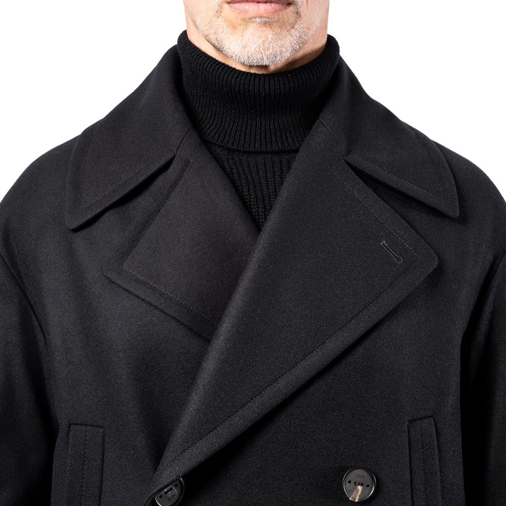 イーヴォ HEVO ライトメルトン ロングピーコート オーバーサイズ MONTEMESOLA