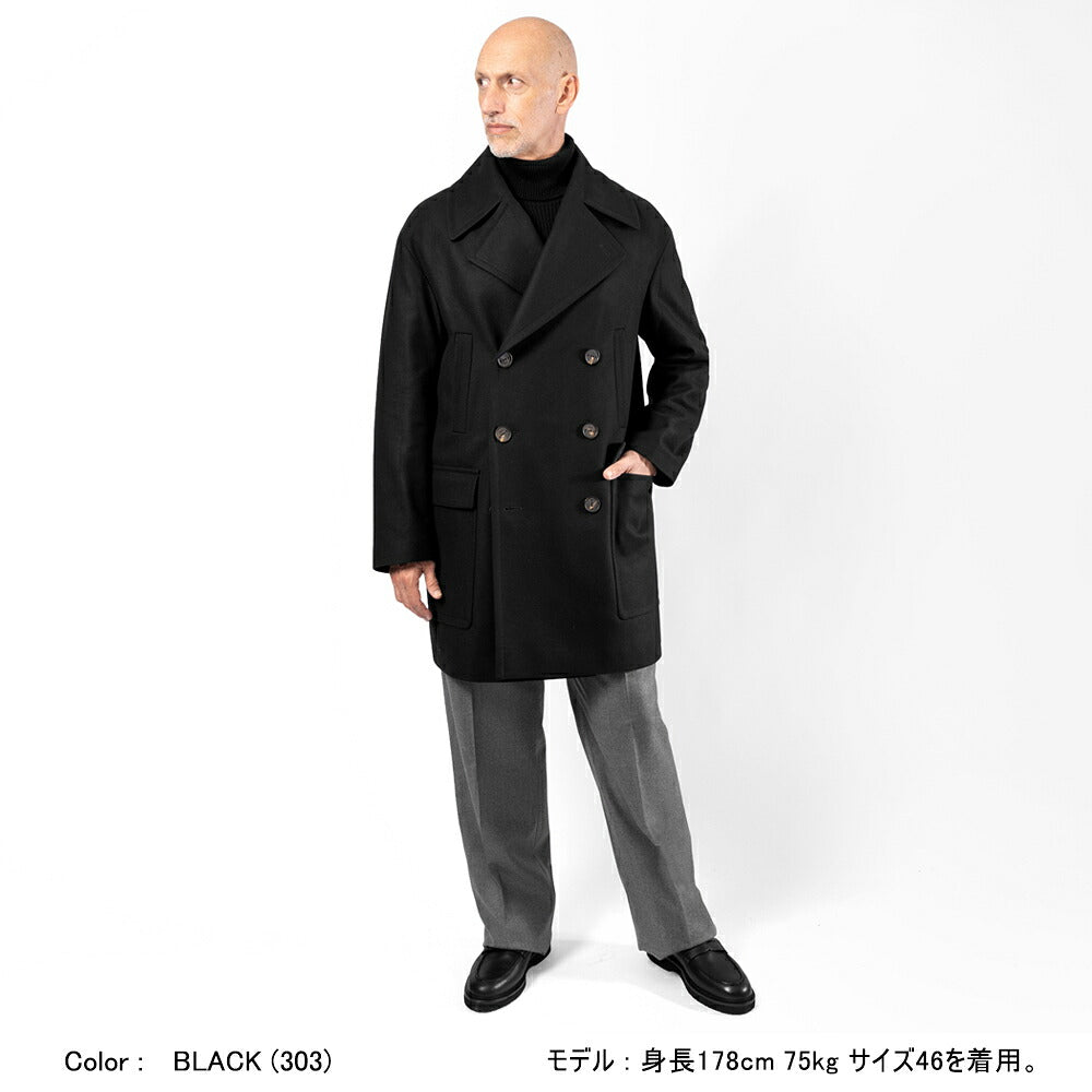 イーヴォ HEVO ライトメルトン ロングピーコート オーバーサイズ MONTEMESOLA