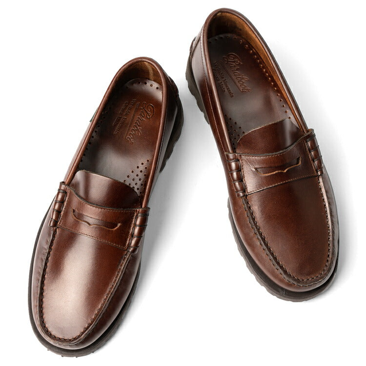 パラブーツ PARABOOT CORAUX / RAID コロー コインローファー ブラウン MARRON-LIS AMERICA モカシン ローファー 183303 デッキシューズ スリッポン コマンドソール メンズ革靴 高品質 メンズ ブランド 履き心地 紳士靴 カジュアル 革靴