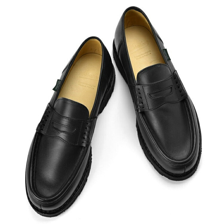 【大きいサイズ特価】パラブーツ PARABOOT ランス REIMS ブラック LIS-NOIR カーフ ローファー ノルウィージャン製法 メンズ ビジネスシューズ メンズ革靴 高品質 メンズ ブランド 履き心地 紳士靴 ドレスシューズ メンズビジネスシューズ 黒 カジュアル