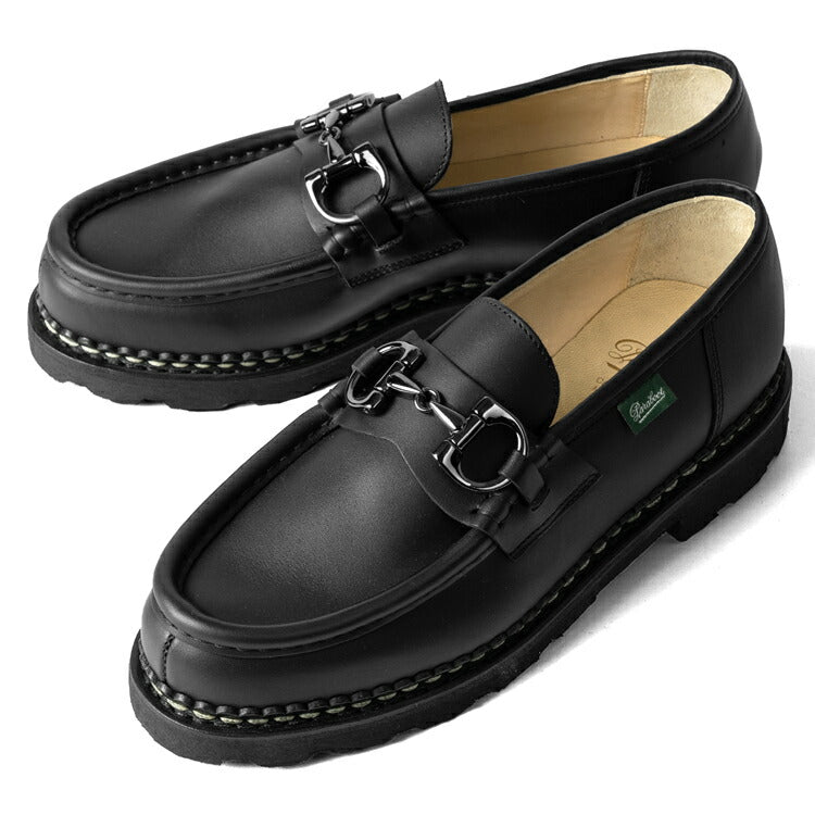 パラブーツ PARABOOT ランス モル REIMS MORS ビットローファー ブラック LIS-NOIR 202715 モカシン ビット カーフ ローファー オイルドレザー ラバーソール Paraboot ノルウィージャン製法 メンズ ビジネスシューズ 革靴 ブランド ドレスシューズ 黒