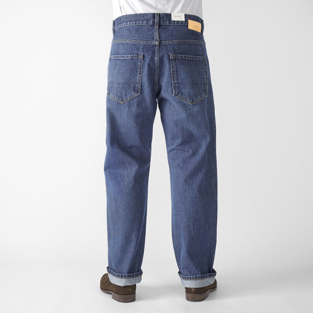 テラジェノバ TELA GENOVA デニム 5ポケット ヴィンテージフィット ROD010 BLUE WQ RODOLFO VINTAGE FIT コットン ヴィンテージ ビンテージ ストレート セルビッジ 25春夏 メンズ デニムパンツ イタリアンデニム カジュアル ストーンウォッシュ ブルー