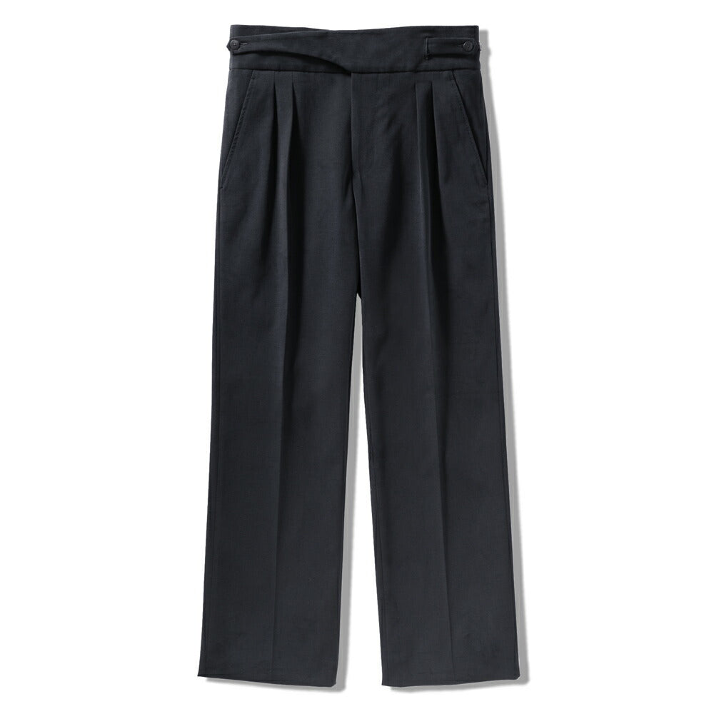 エキパージュ EQUIPAGE グルカパンツ トラウザー ROMOLO 201 セミワイド チノ ミリタリー コットンパンツ ストレッチ 25秋冬 スラックス チノパン チノパンツ メンズ カジュアル ビジネス イタリア ネイビー オフホワイト ブラック