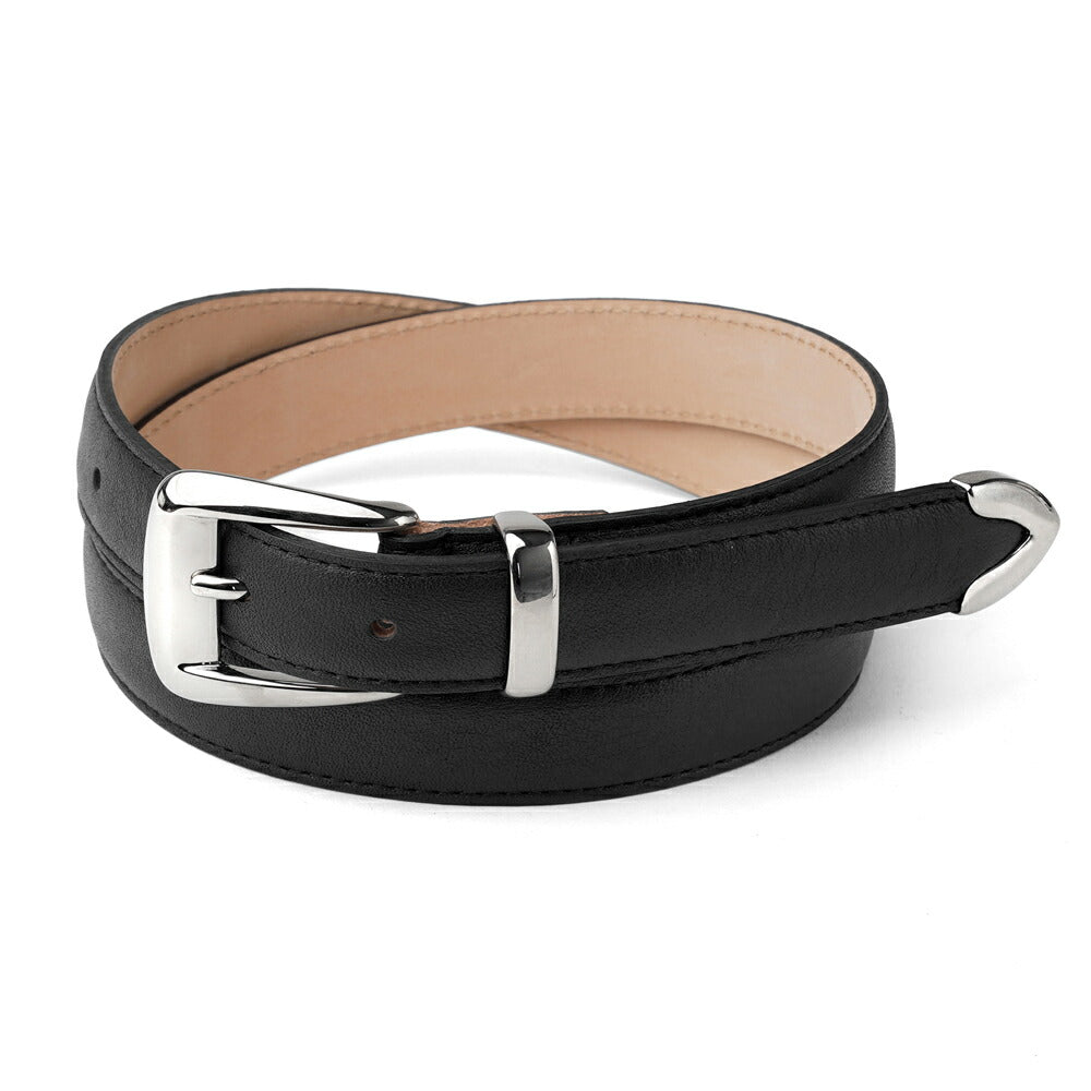 サドラーズ Saddler's レザーベルト プンターレ【2.5cm幅】 G599 ブラック 本革 メンズ ベルト ビジネス カジュアル イタリア シンプル カーフ