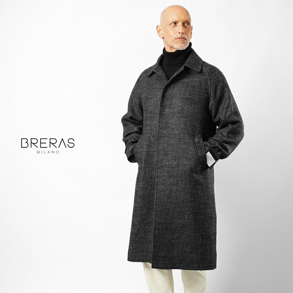 ブレラス BRERAS バルカラーコート ロング丈 ZAGABRIA CC3 25AW 25秋冬 ウール カナパ コート ウール ロングコート メンズ ビジネス ブランド センターベンツ 高級 クラシコ イタリア