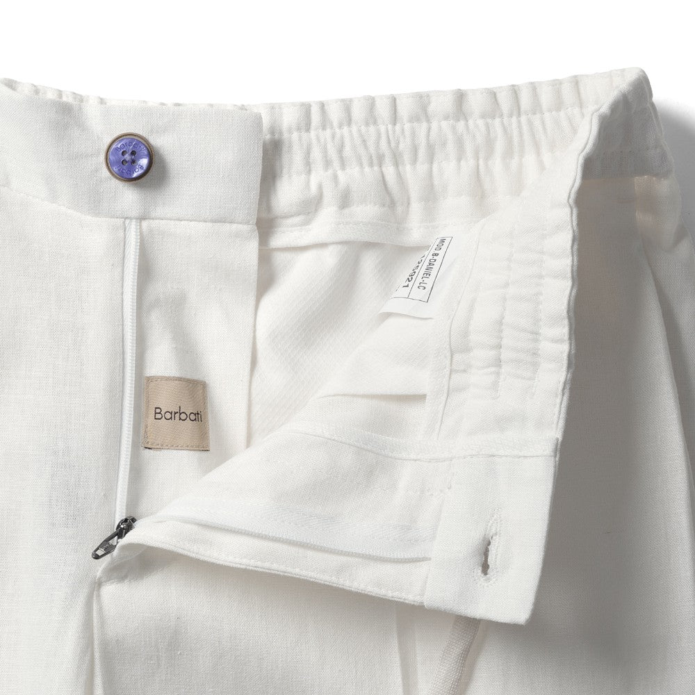 バルバッティ BARBATI ハーフパンツ B-DANIEL 125921 ワンプリーツ 春夏 メンズ ショートパンツ 短パン ショーツ イタリア ブランド 春 夏 膝上 綿 リネン ビスコース スリム ネイビー ベージュ オフホワイト