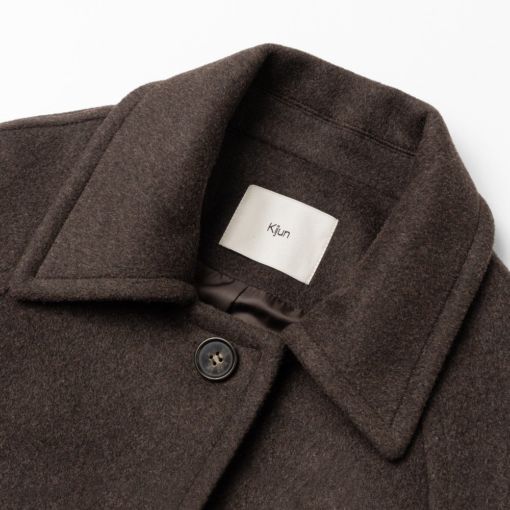 キジュン KIJUN ロングコート レディース ウール コート Wool Balmacaan Coat 254WOTCOM02