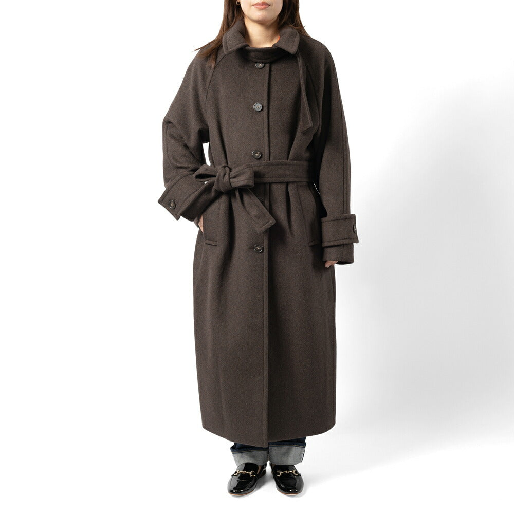 キジュン KIJUN ロングコート レディース ウール コート Wool Balmacaan Coat 254WOTCOM02