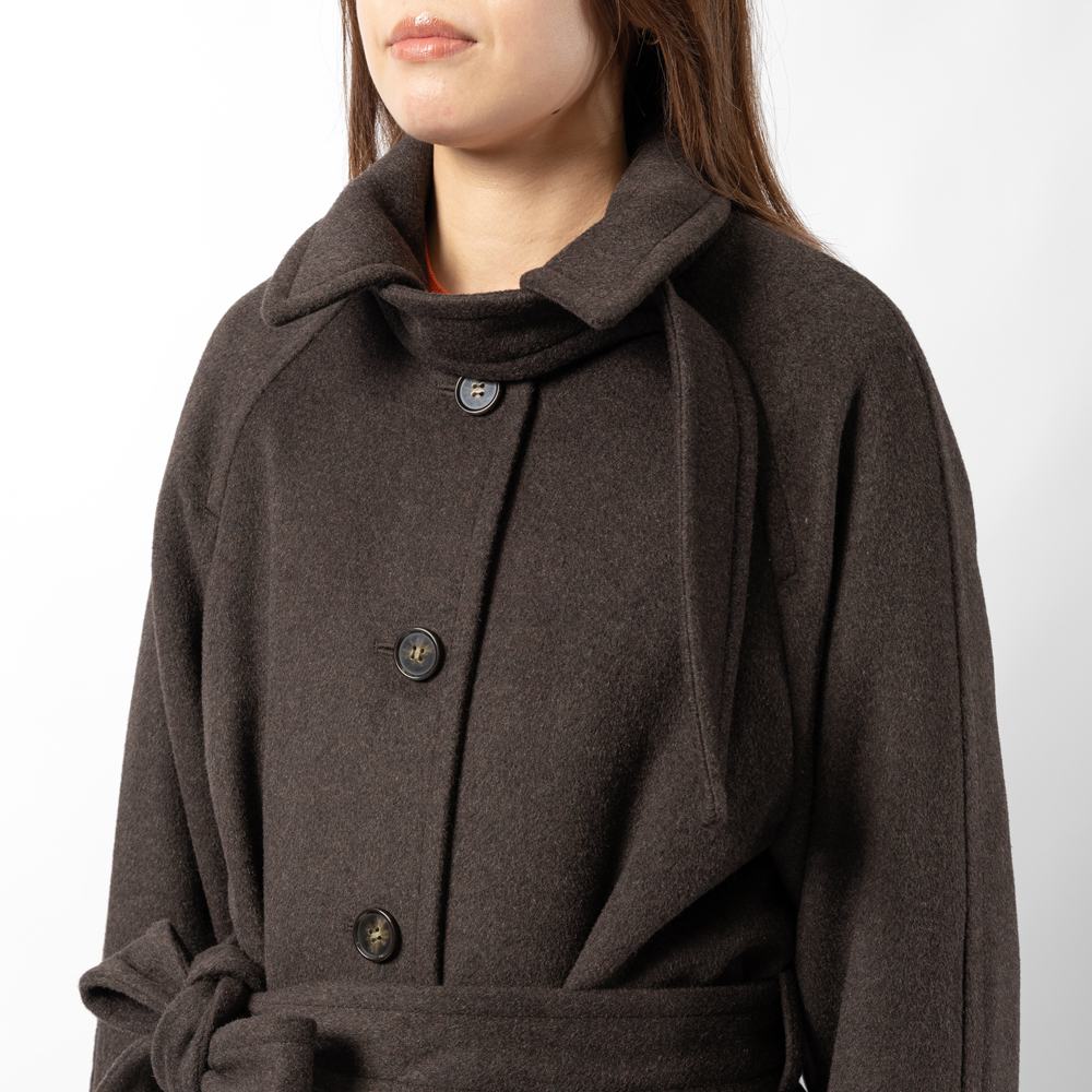 キジュン KIJUN ロングコート レディース ウール コート Wool Balmacaan Coat 254WOTCOM02