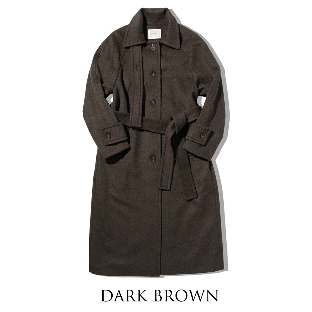 キジュン KIJUN ロングコート レディース ウール コート Wool Balmacaan Coat 254WOTCOM02