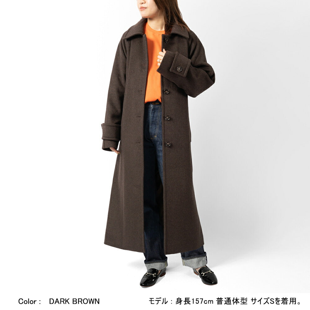 キジュン KIJUN ロングコート レディース ウール コート Wool Balmacaan Coat 254WOTCOM02
