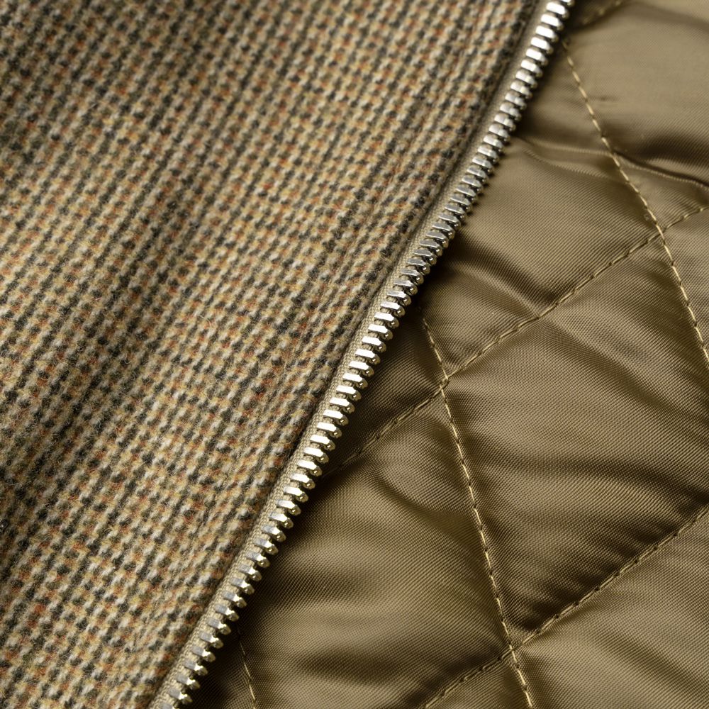 キジュン KIJUN レザー切替ブルゾン チェック レディース ジャケット アウター Mark Blouson 254WTPKNM01