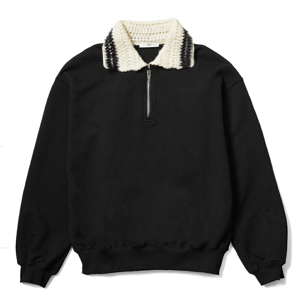 キジュン KIJUN スウェット ハーフジップ レディース Crochet Collar Half Zip-Up Pullover 254WTPSWM01
