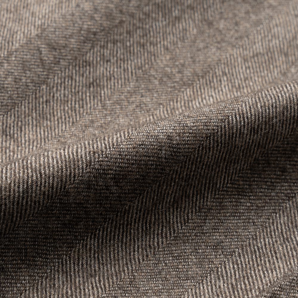 ジェルマーノ GERMANO スラックス 321G-9619 ワンプリーツ ウール ヘリンボーン ブラウン グレー 24秋冬 テーパード シャドーストライプ スラックス ストレッチ ワンプリーツ ビジネス メンズ イタリア パンツ