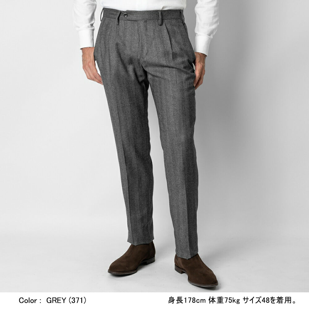 ジェルマーノ GERMANO スラックス 321G-9619 ワンプリーツ ウール