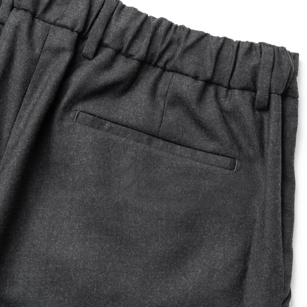 ジェルマーノ GERMANO 323G-9613 イージースラックス 24AW ドローコード テクノウール パンツ ウール テーパード スラックス ストレッチ ワンプリーツ ウォッシャブル メンズ メンズスラックス 秋冬 ビジネス カジュアル ダークグレー ミディアムグレー