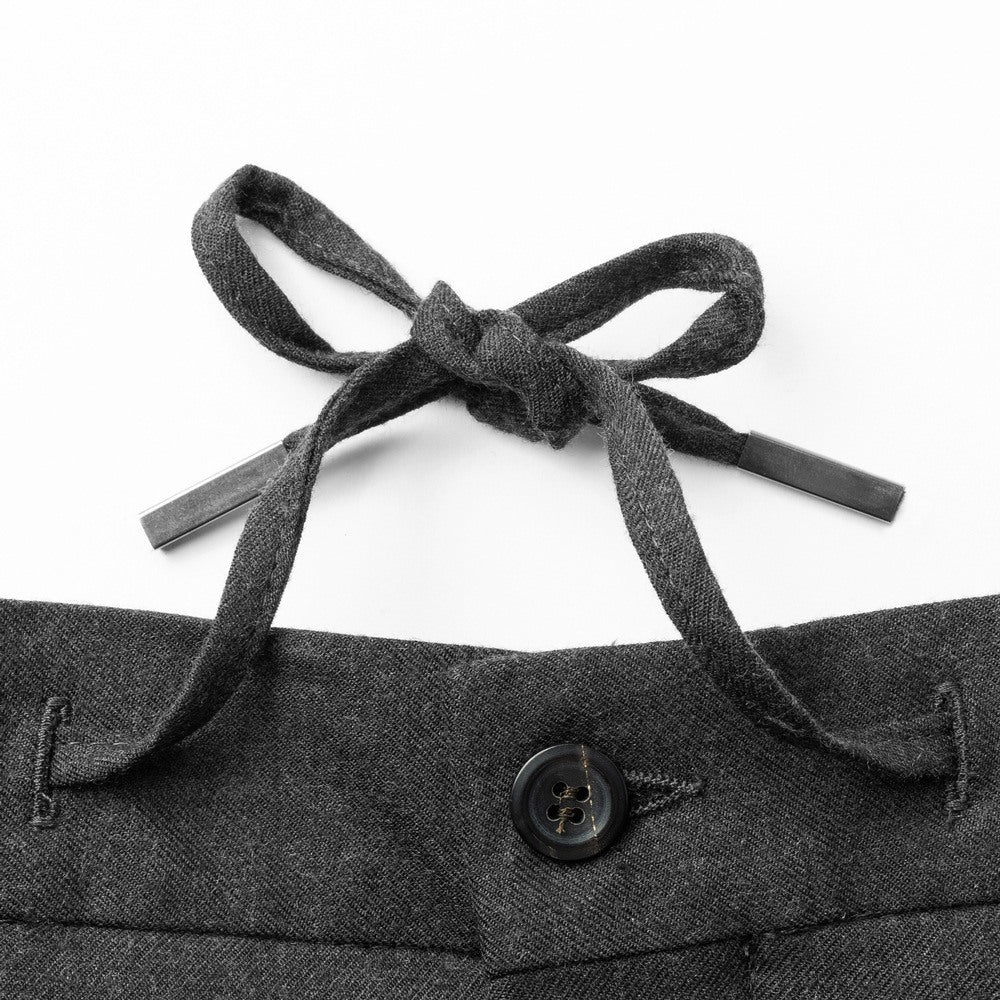 ジェルマーノ GERMANO 323G-9613 イージースラックス 24AW ドローコード テクノウール パンツ ウール テーパード スラックス ストレッチ ワンプリーツ ウォッシャブル メンズ メンズスラックス 秋冬 ビジネス カジュアル ダークグレー ミディアムグレー