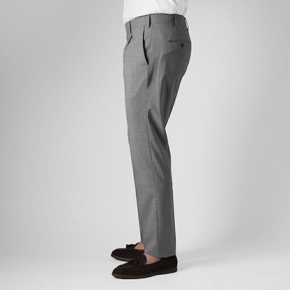 ジェルマーノ GERMANO 373G-2603 スラックス ワンプリーツ ウール ニューヨークフィット スリムフィット 25春夏 ダークグレー ライトグレー テーパード スラックス ストレッチ ウォッシャブル ワンタック ビジネス メンズ インポート イタリア