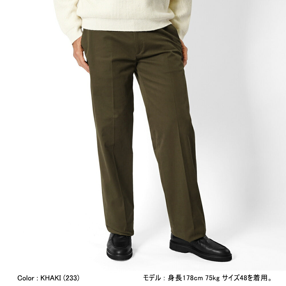 ジェルマーノ GERMANO チノ ノープリーツ 3ONG-3822 後染め ギャバジン コットン ワイド パンツ ストレッチ チノ 25秋冬 ブラック ベージュ カーキ チノパン チノパンツ インポートイタリア