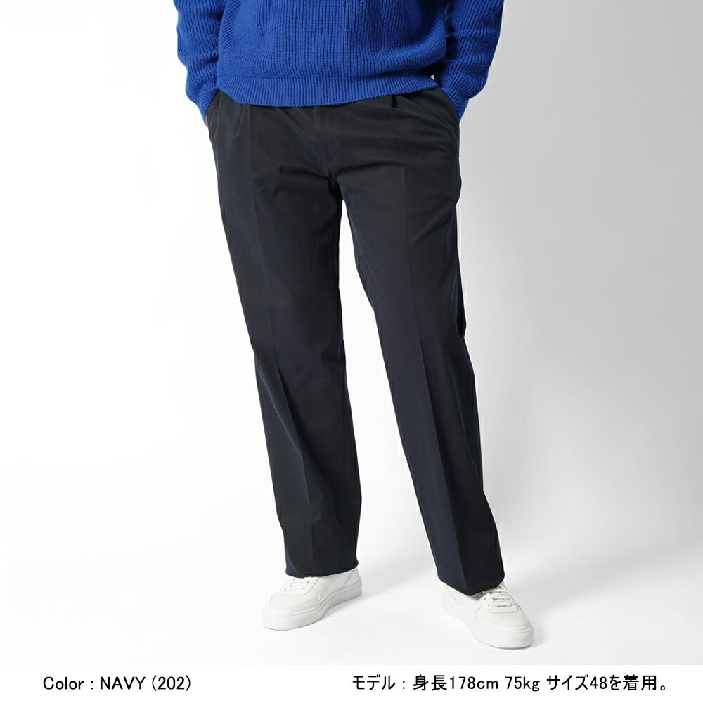 ジェルマーノ GERMANO ワイドチノ ツープリーツ 3OSG-3822 後染め ギャバジン コットン チノ ワイド パンツ ストレッチ チノ 25秋冬 ブラック ネイビー ベージュ カーキ チノパン チノパンツ インポートイタリア