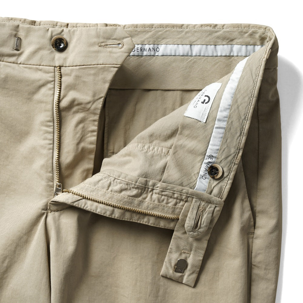 ジェルマーノ GERMANO スリムチノ 570G-2903 後染め ギャバジン コットン パンツ ストレッチ チノ 25春夏 ブラック グレー ベージュ カーキ グレー ネイビー チノパン チノパンツ テーパード インポートイタリア