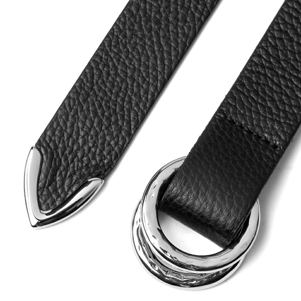 D'AMICO ダミーコ リングベルト プンターレ シルバーバックル レザー ACU2452 ブラック ダークブラウン Andrea D'AMICO アンドレアダミコ メンズベルト メンズ ベルト 垂らす 本革 牛革 レザーベルト 男性用ベルト カジュアル ドレス ビジネス イタリア インポート