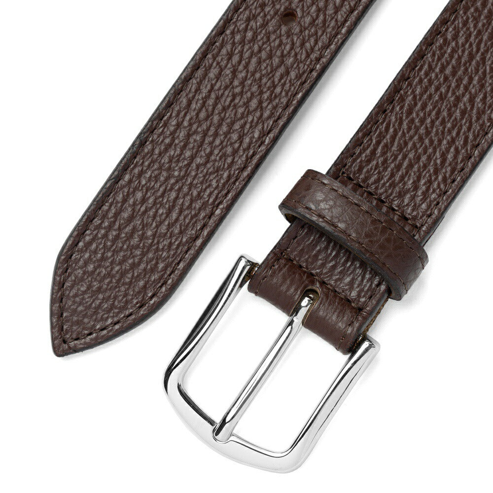 D'AMICO ダミーコ カーフベルト シボ革 レザー ACU2973 ブラック ダークブラウン Andrea D'AMICO アンドレアダミコ メンズベルト 本革 牛革 レザーベルト 革ベルト 紳士ベルト 紳士用ベルト 男性用ベルト 男性ベルト 黒 シンプル おしゃれ